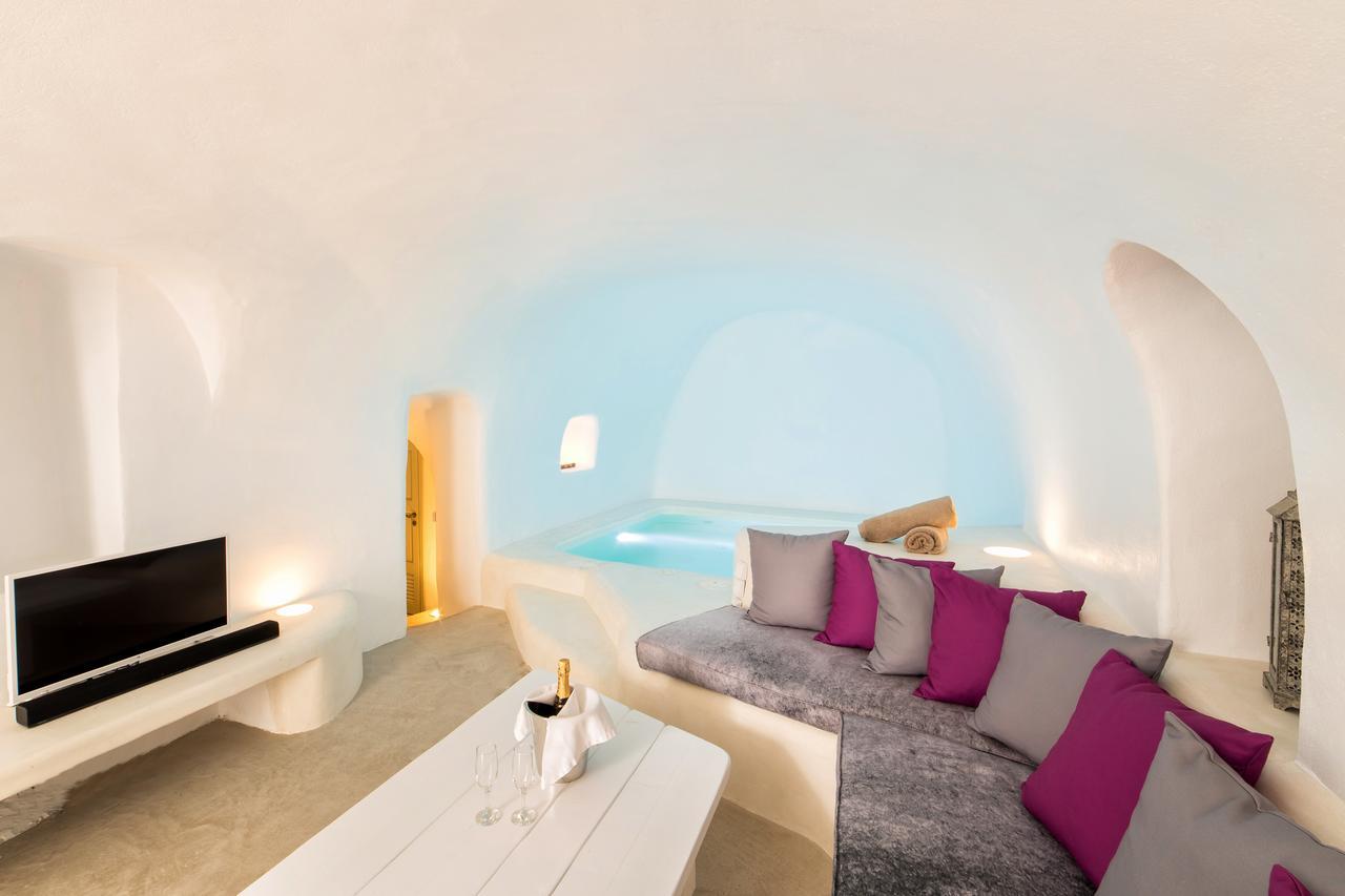 Kampanario Luxury Villa Megalochori  Bagian luar foto
